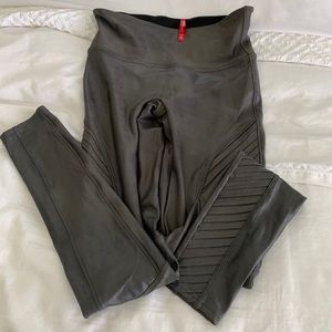 Spanx Moto Faux Leather Leggings